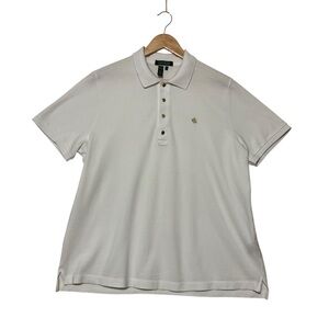 LAUREN RALPH LAUREN sz 1 X Short Sleeve Polo Shirt Classic Design White Gold